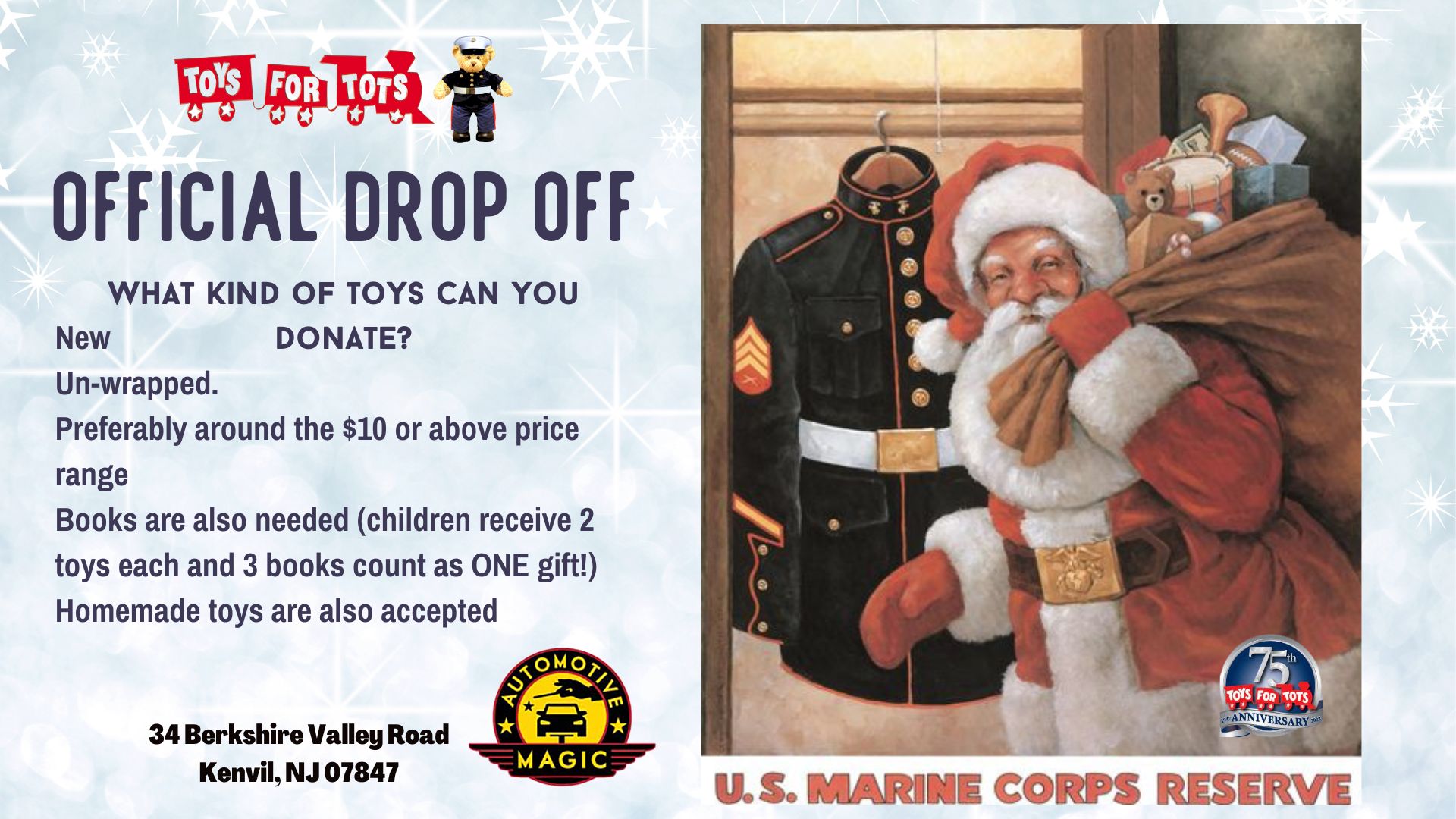 Marine Toys For Tots Drop Off Location